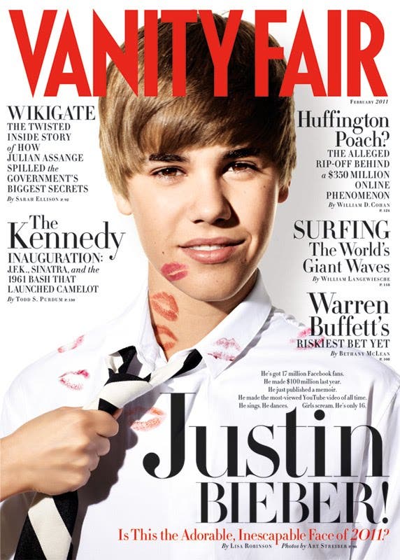 Justin Bieber is on the Cover of Vanity Fair. January 6, 2011 by cd