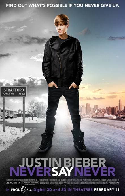 justin bieber movie 2011. Justin Bieber #39;Never Say Never