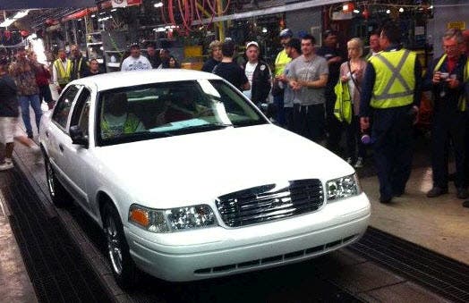 Last Ford Crown Victoria Photo of the Last Unit Rolled Off by Ford